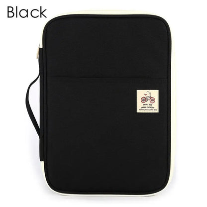 A4 Zipper Portfolio Folder – Travel Conference Document Case & Multifunction File Organizer Bag