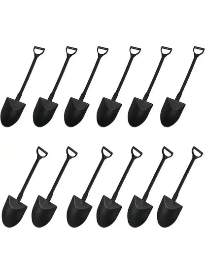 Multi-Piece Halloween Cupcake Toppers – Tombstone & Graveyard Cake Decorations with Novelty Mini Shovel Spoons for Halloween Parties
