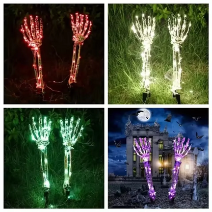 2PCS Halloween Solar Ghost Hand Garden Lights – Waterproof Outdoor LED Stake Lamps for Yard, Garden, Festival & Horror Atmosphere Decor