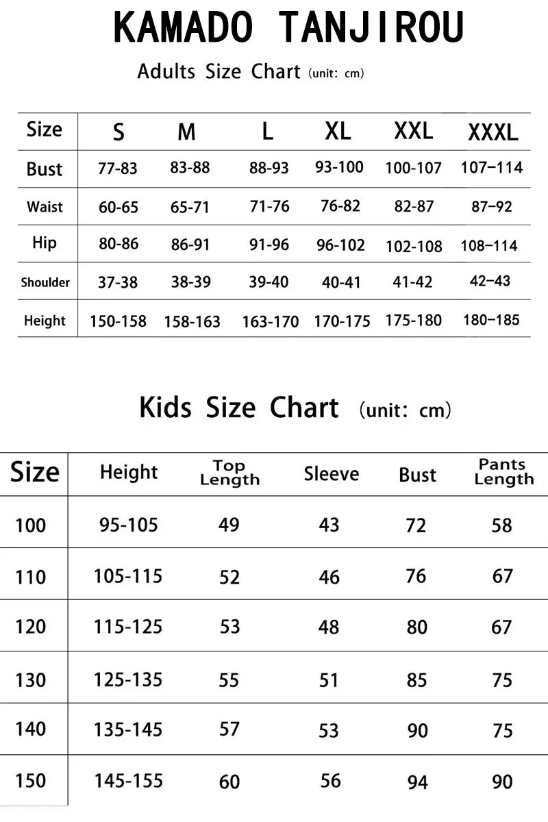 Kamado Tanjirou Cosplay Costume – Anime Halloween Outfit for Convention, Family Party & Kids Roleplay Wear
