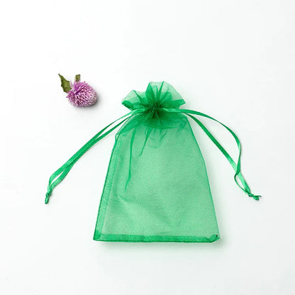 Bolsas de regalo de organza blanca de 20 a 100 unidades – Bolsas de joyería con cordón para recuerdos de boda, regalos de Navidad, empaques de dulces y accesorios para fiestas