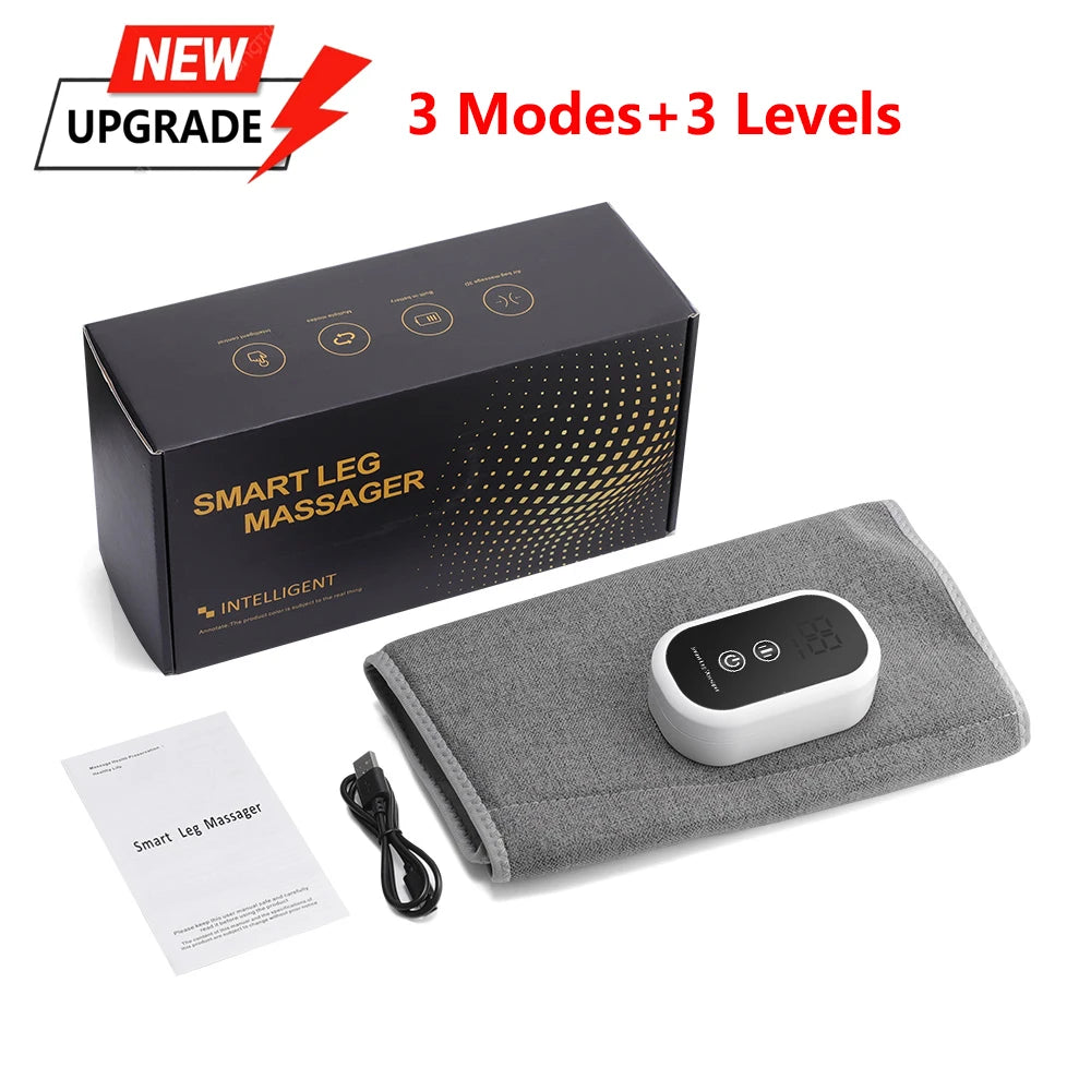 Wireless 360° Air Pressure Calf Massager – Electric 3-Mode Airbag Compression Leg & Foot Massage Device for Muscle Relaxation