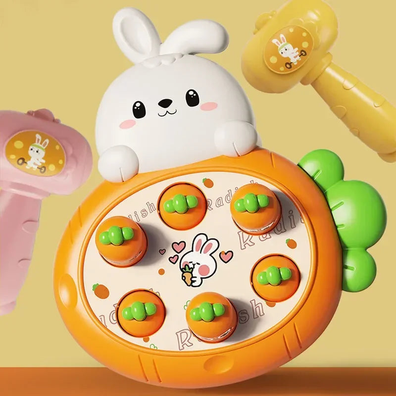 Juego de martillar de madera Montessori – Juguete de aprendizaje para niños pequeños con temática de animales de dibujos animados, juego interactivo para padres e hijos, regalo de cumpleaños para el desarrollo temprano