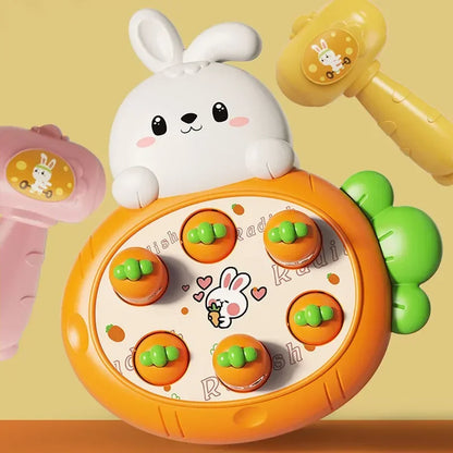 Juego de martillar de madera Montessori – Juguete de aprendizaje para niños pequeños con temática de animales de dibujos animados, juego interactivo para padres e hijos, regalo de cumpleaños para el desarrollo temprano