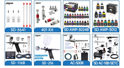 Airbrush Paint Set – 12/24 Colors Water-Based Acrylic Spray Paint (30ml) for DIY Nails, Model & Art Painting Kit