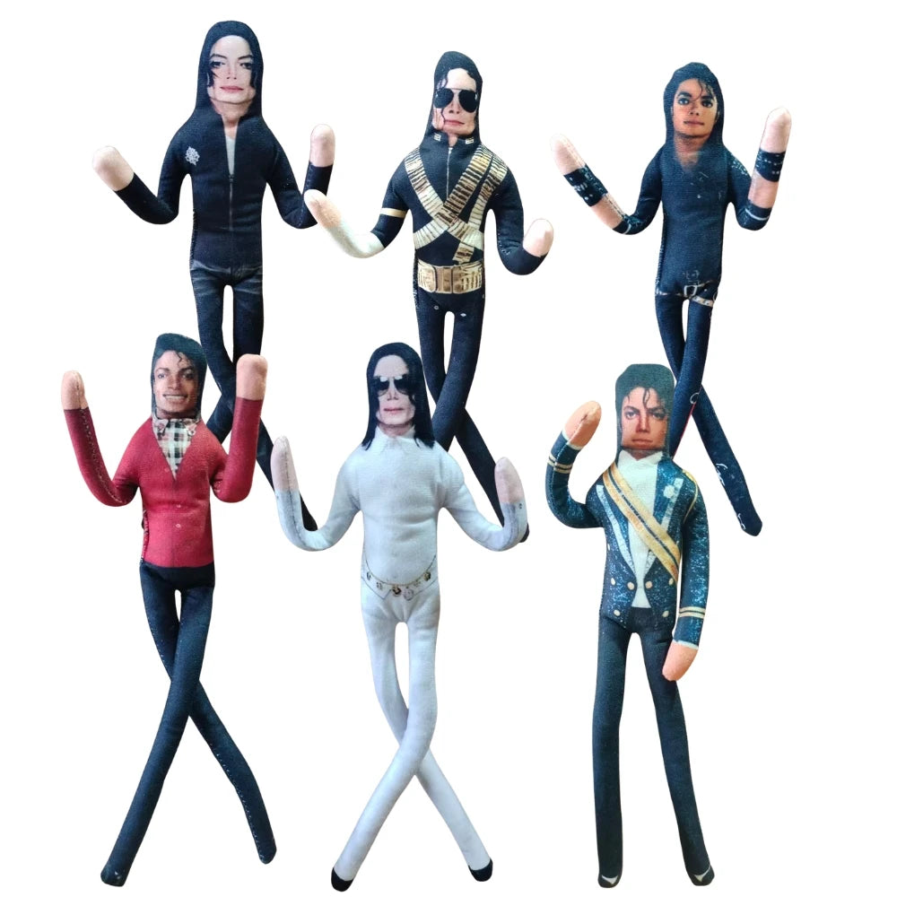Michael Jackson Cosplay Plush Figure – Jointed Stuffed Doll Collectible Room Decoration Gift