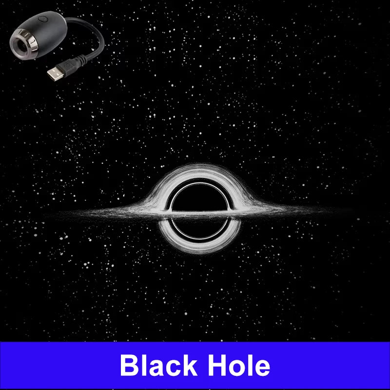 Lámpara proyector USB LED de cielo estrellado y galaxia – Luz nocturna de Saturno para coche, habitación y decoración de techo