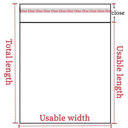 OPP Self-Sealing Transparent Bags – Clear Cellophane Packaging Pouches with Adhesive Closure for Jewelry, Candy, Cookies & Gift Packaging