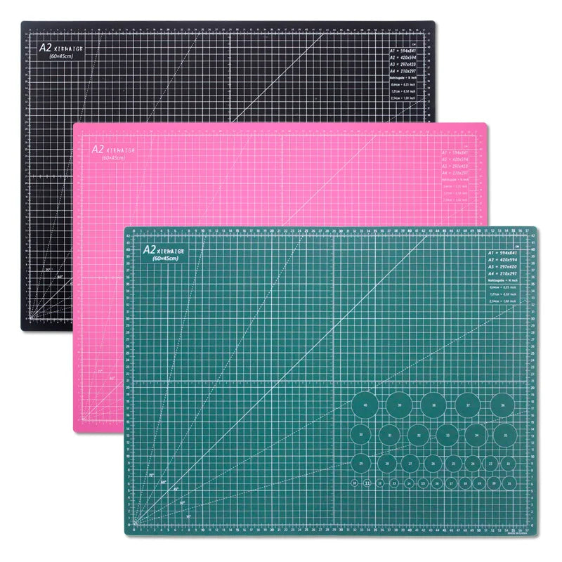 A2 Self-Healing Cutting Mat – Large 23.6×17.7 Inch Craft Mat with Grid Surface for DIY, Quilting & Office Use
