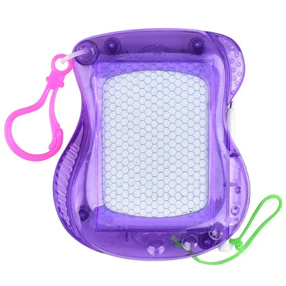 1PC Mini Magnetic Drawing Board Keychain – Colorful Erasable Doodle Sketch Writing Pad with Backpack Clip for Boys & Girls