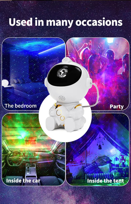 Astronaut Galaxy Projector Night Light – LED Starry Sky Lamp for Bedroom Decor, Kids Gift & Relaxing Atmosphere