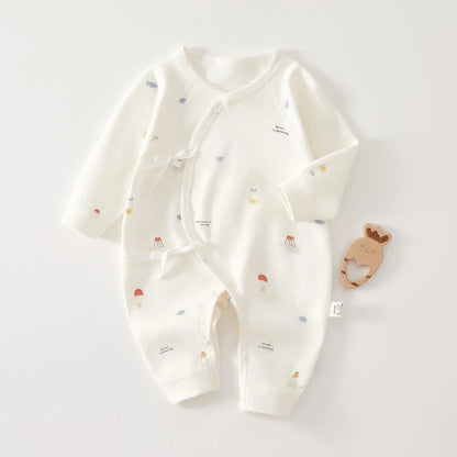 AYNIGIELL Mono de bebé recién nacido – Pelele suave de cuatro estaciones para bebés y niñas (0-6 meses)