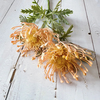 Flores artificiales de crisantemo araña – Decoración floral de crisantemo sintético realista para el hogar, habitaciones, bodas, Navidad, Pascua y arreglos de mesa