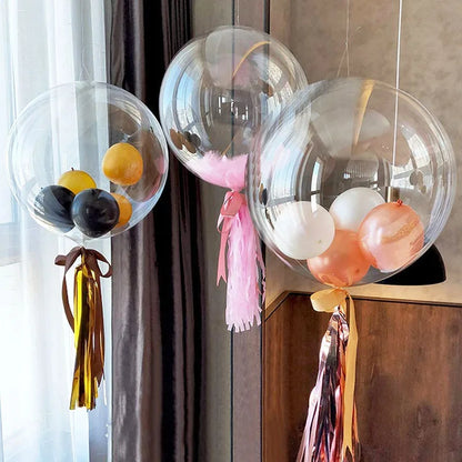Globos de burbuja transparentes - Globos Bobo grandes transparentes para bodas, cumpleaños y decoraciones de fiesta