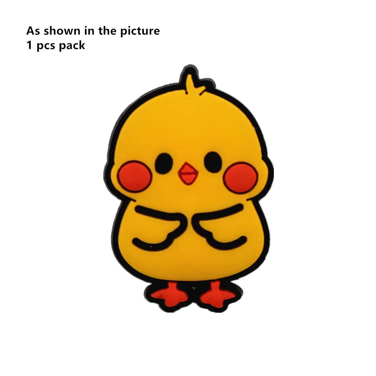 1PC Cartoon Animal Shoe Charm – Cute PVC Clog Pins with Duck, Penguin, Frog, Bear & Pig Designs, Funny Shoe Decorations