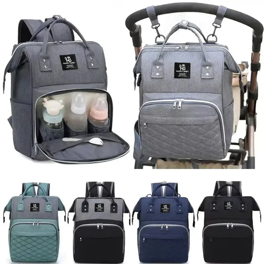 Mochila Pañalera de Gran Capacidad con Gancho para Cochecito y Cambiador – Bolsa de Maternidad Impermeable para Mamás