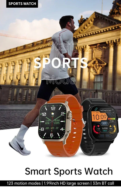 Smartwatch Men 49mm Series 8 Ultra 2.3" AMOLED NFC GPS Waterproof (2025)