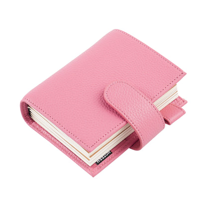 Moterm Passport Size Travel Journal – Genuine Cowhide Pebbled Leather Notebook & Organizer with Double Snap Closure
