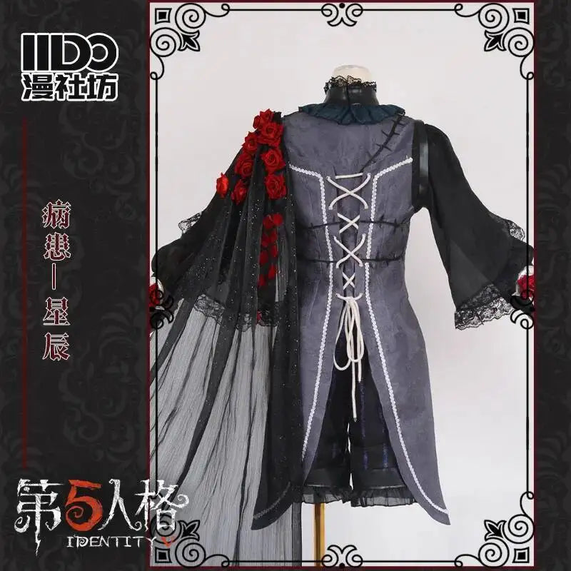 Identity V Psychologist Emily (Everlasting Night Patient) Cosplay Costume – Halloween Party Outfit Series Game Dress Suit for Roleplay & Convention Events
