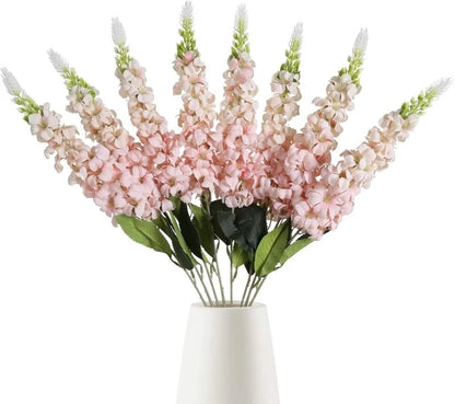 5 flores artificiales de jacinto – Tallos florales de imitación de ratán para decoración de sala de estar, celebraciones de boda, paredes de jardín, cajas de regalo y accesorios de bricolaje