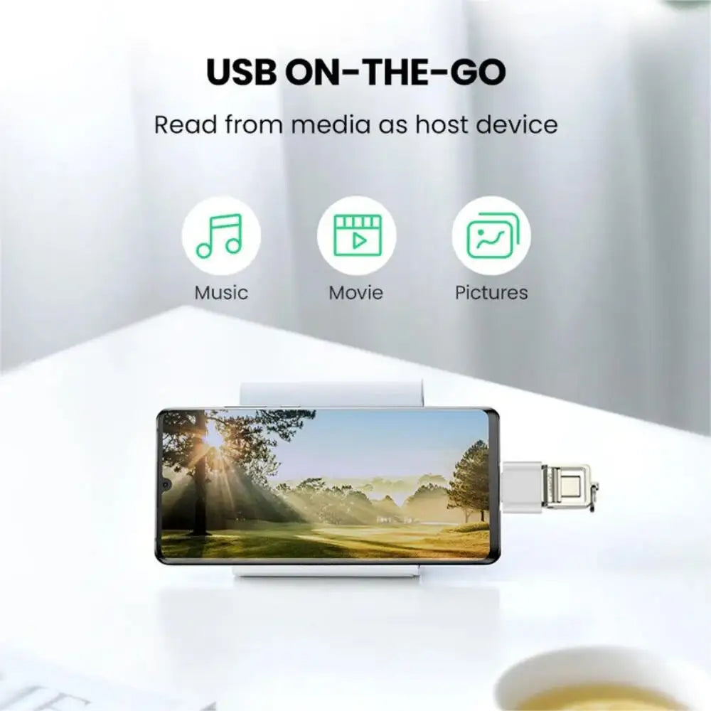 USB-C to USB 3.0 OTG Adapter – Type-C Male to USB-A Female Data Connector for MacBook, iPad & USB-C Devices