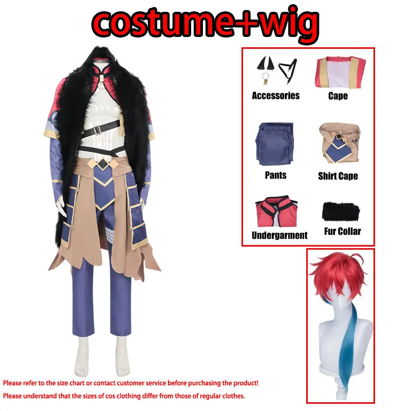 Cosmic Princess Kaguya Inspired Cosplay Costume – Komazawa Rai Mikado Akira Uniform Set with Wig for Men Halloween, Carnival & Roleplay Party