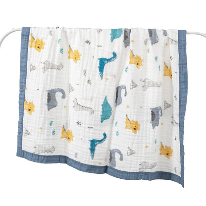 Manta de bebé de gasa 100% algodón de 6 capas – Suave, transpirable, arrullo para recién nacidos, envoltura para bebés y toalla de baño absorbente para bebés