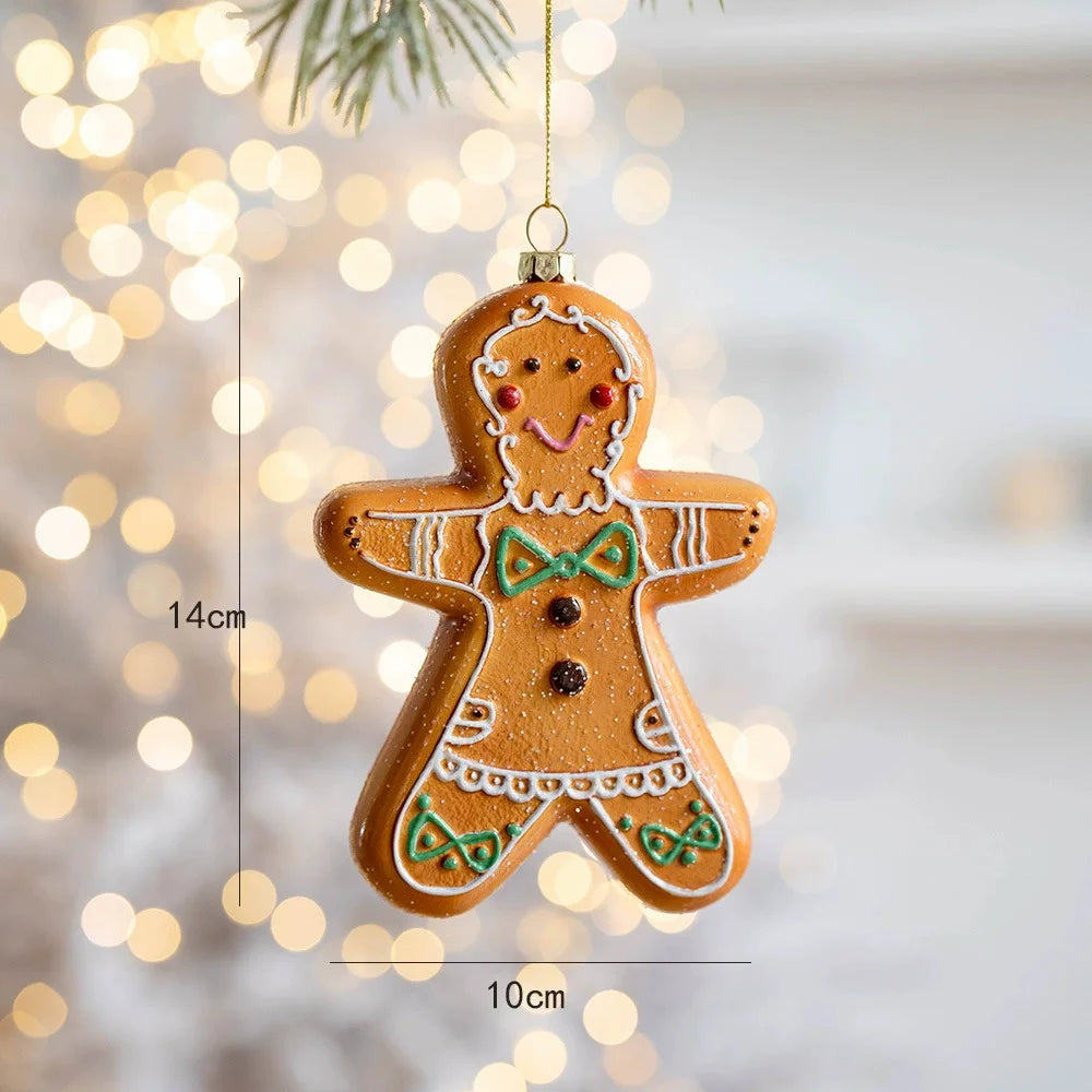 Christmas Plastic Hanging Ornaments – Old Man, Car & Bear Pendant Decorations for Christmas Tree, Family Party & Holiday Home Decor