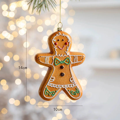 Christmas Plastic Hanging Ornaments – Old Man, Car & Bear Pendant Decorations for Christmas Tree, Family Party & Holiday Home Decor