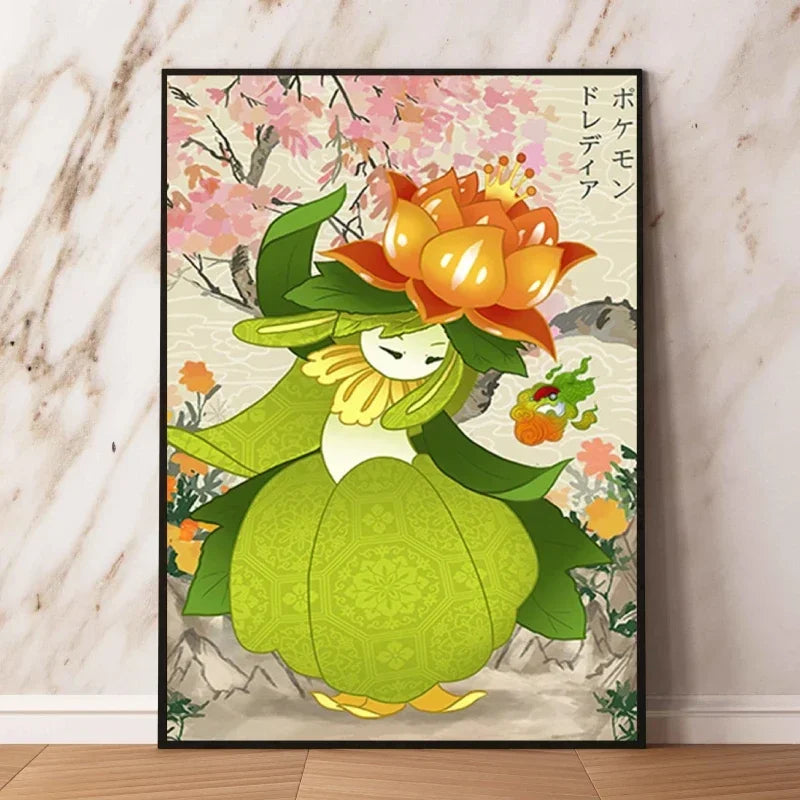 Pokémon Dracaufeu & Tortank Impression sur Toile Décoration Murale Tableau Poster HD pour Salon Maison