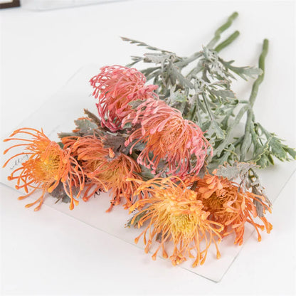 Flores artificiales de crisantemo araña – Decoración floral de crisantemo sintético realista para el hogar, habitaciones, bodas, Navidad, Pascua y arreglos de mesa