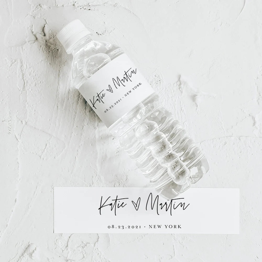 Personalized Wedding Water Bottle Labels – Custom Thank You Stickers for Bridal Shower, Birthday Party & Wedding Welcome Gifts | Event Decor