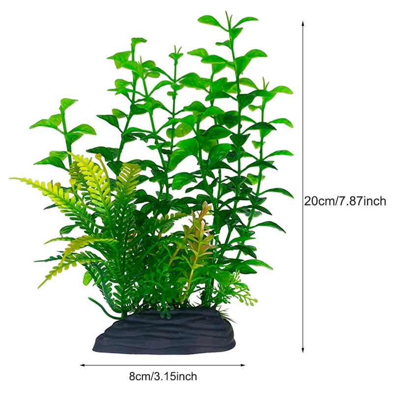 Artificial Aquarium Plants – Plastic Aquatic Underwater Plants for Fish Tank Decoration, Aquascaping & Aquarium Accessories