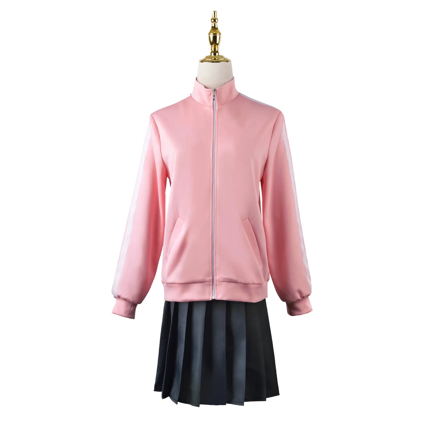 Bocchi the Rock! Cosplay Costume – Hitori Gotou / Ryou Yamada / Nijika Ijichi Pink School Uniform Set (Women’s Halloween Outfit)