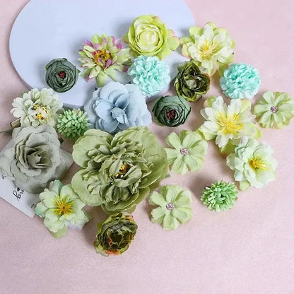 Lot de fleurs de roses artificielles en soie – 3/21 roses artificielles pour bouquets DIY, mariages et décoration intérieure