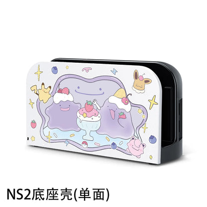 Coque de protection Pokémon Switch 2 – Étui rigide mat motif Métamorph avec prise en main souple pour console de jeu compatible avec la station d'accueil