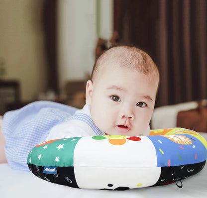 Coussin de Temps sur le Ventre pour Bébé et Jouet Sensoriel à Contraste Élevé – Coussin de Soutien Réversible Noir et Blanc pour Nouveau-né pour le Redressement de la Tête et le Développement Précoce