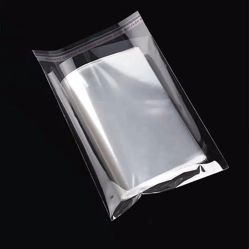 100 bolsas de plástico transparentes autosellables – Bolsas de embalaje adhesivas transparentes para joyas, dulces, galletas y pequeños regalos