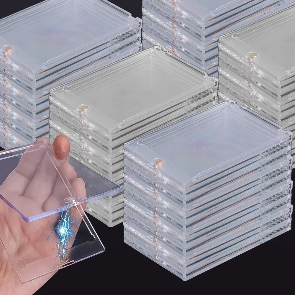 Ensemble de supports pour cartes à collectionner Pokémon – Présentoir magnétique triangulaire en acrylique avec protection étanche pour cartes de collection