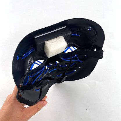 Masque LED sans fil Purge – Masque néon lumineux pour Halloween, fêtes et festivals