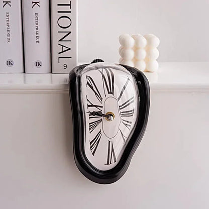 Reloj de pared creativo surrealista que se derrite – Reloj decorativo moderno distorsionado para el hogar, la oficina y la sala de estar