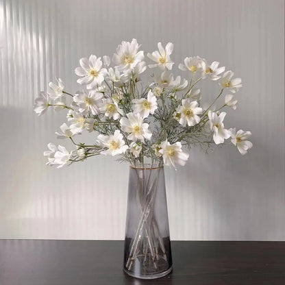 1 Gerbe de 60cm de Fleurs Artificielles Camomille Marguerite – Fausse Fleur en Soie Blanche pour Décoration de Mariage, Décoration de Table, Arrangements de Fête & Bouquets DIY