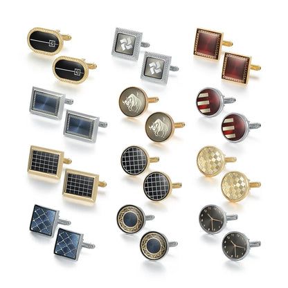 Luxury Copper Cufflinks for Men – Round & Square Shirt Cuff Links for Wedding, Business & Formal Wear | Men's Fashion Accessories Gift