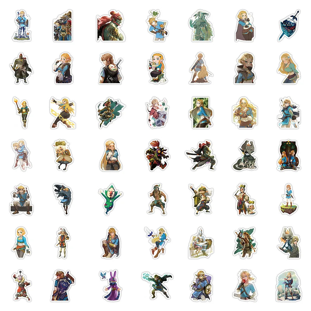 200pcs The Legend of Zelda Graffiti Stickers – Waterproof Decoration Set for Phone, Skateboard & Luggage