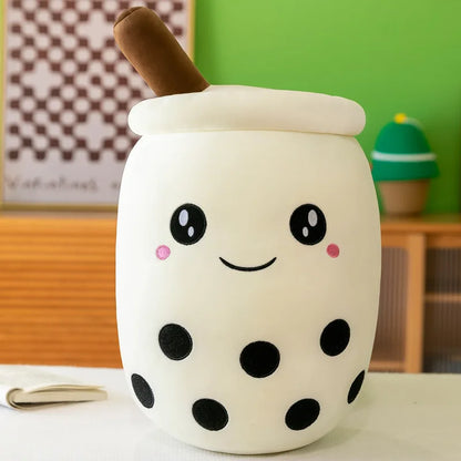 Giant Bubble Tea Plush Pillow – 22–70cm Squishy Milk Tea Boba Stuffed Toy Fruit Drink Bottle Decor Gift