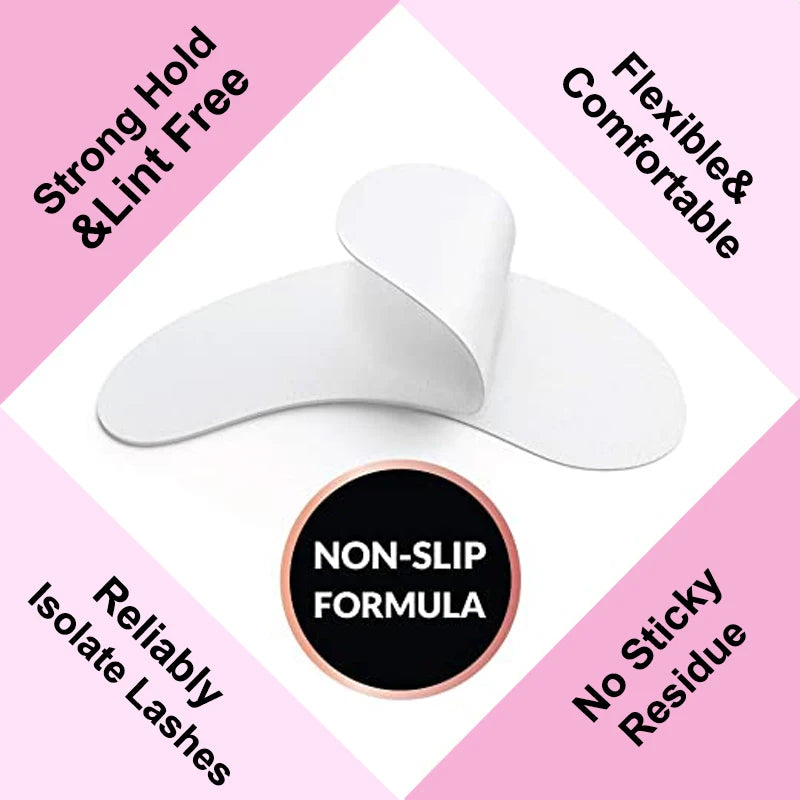 25/50/100 pares de parches para extensión de pestañas LAUKISS – Almohadillas sin pelusa debajo de los ojos para construcción de pestañas, pestañas postizas y aplicación de belleza