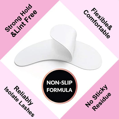 25/50/100 pares de parches para extensión de pestañas LAUKISS – Almohadillas sin pelusa debajo de los ojos para construcción de pestañas, pestañas postizas y aplicación de belleza