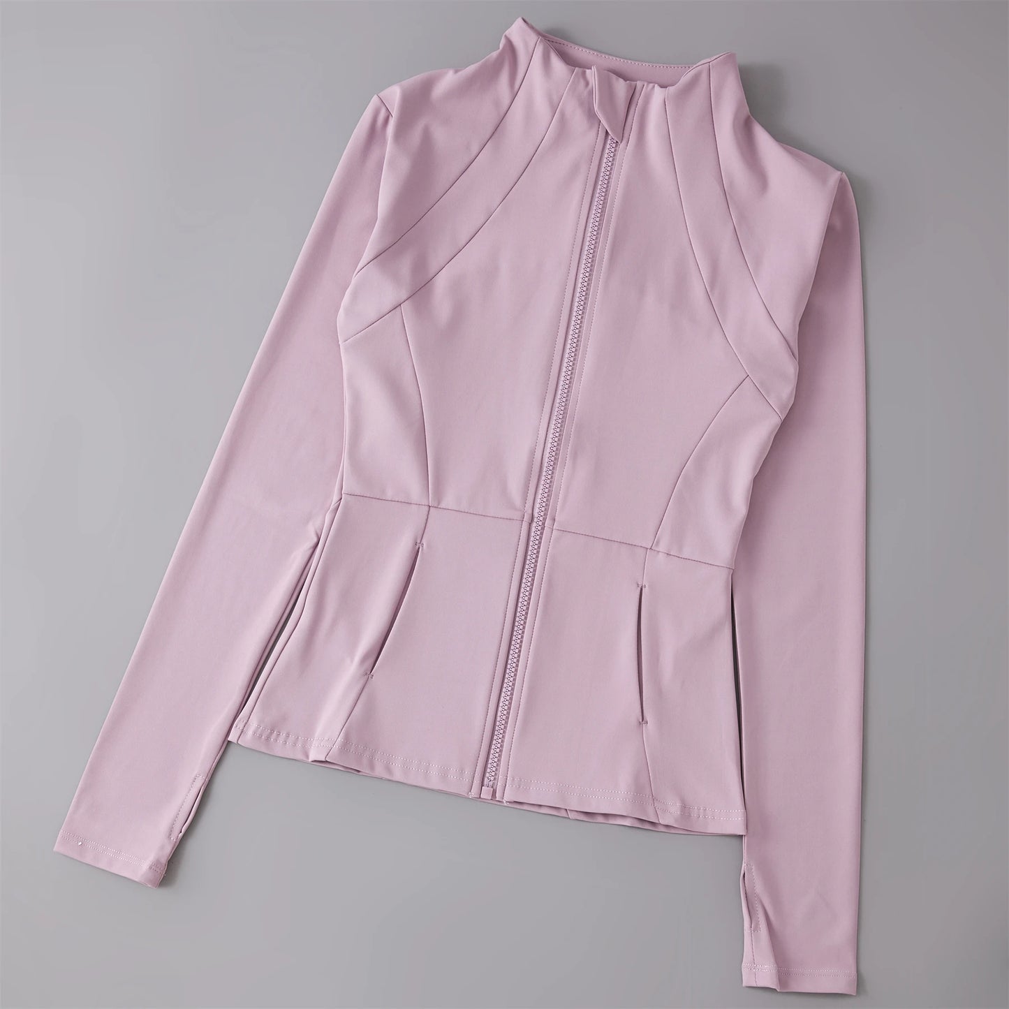Women’s Yoga & Running Sports Jacket – Long Sleeve Windbreaker Activewear Sweatshirt for Workout & Training