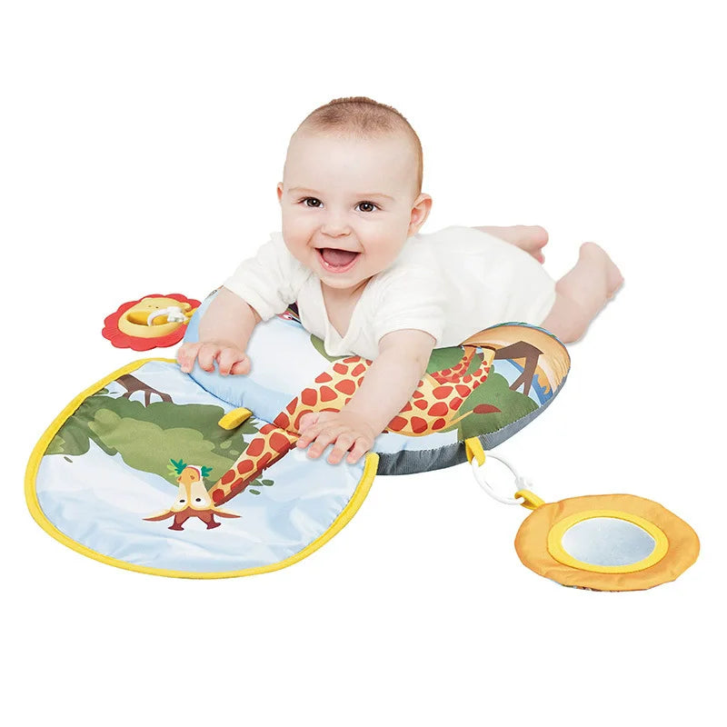 Coussin de Temps sur le Ventre pour Bébé et Jouet Sensoriel à Contraste Élevé – Coussin de Soutien Réversible Noir et Blanc pour Nouveau-né pour le Redressement de la Tête et le Développement Précoce
