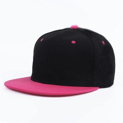 Classic Plain Snapback Baseball Cap – Adjustable Unisex Flat Brim Hat for Casual, Streetwear & Outdoor Wear